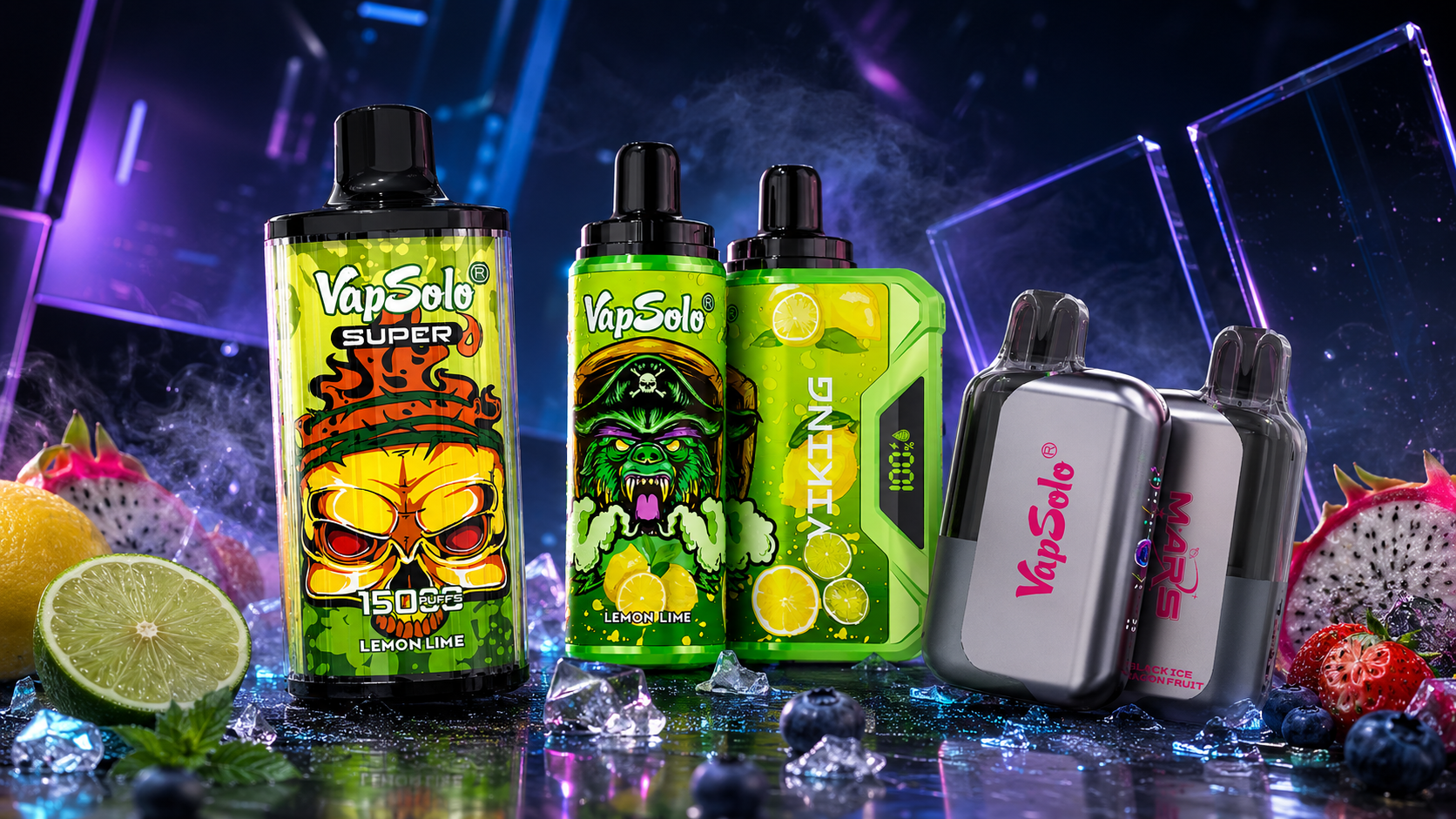 Sabores vaper frutales e ice en modelos VapSolo